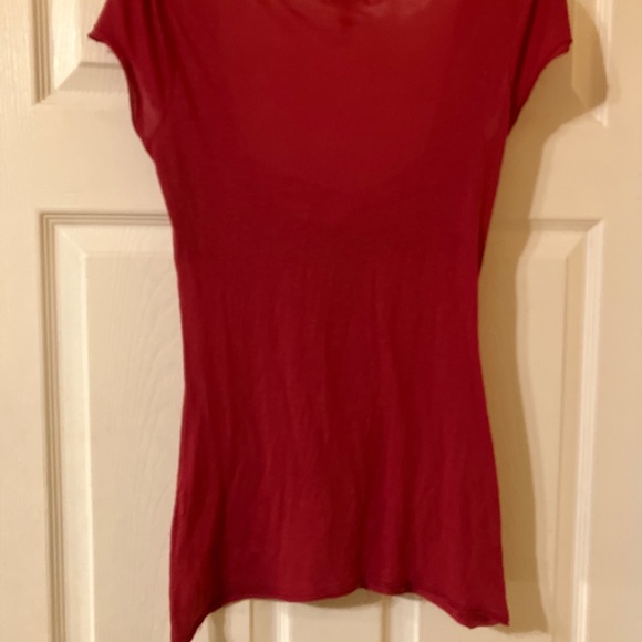 Susina cap sleeve red lightweight top size M - Picture 2 of 4